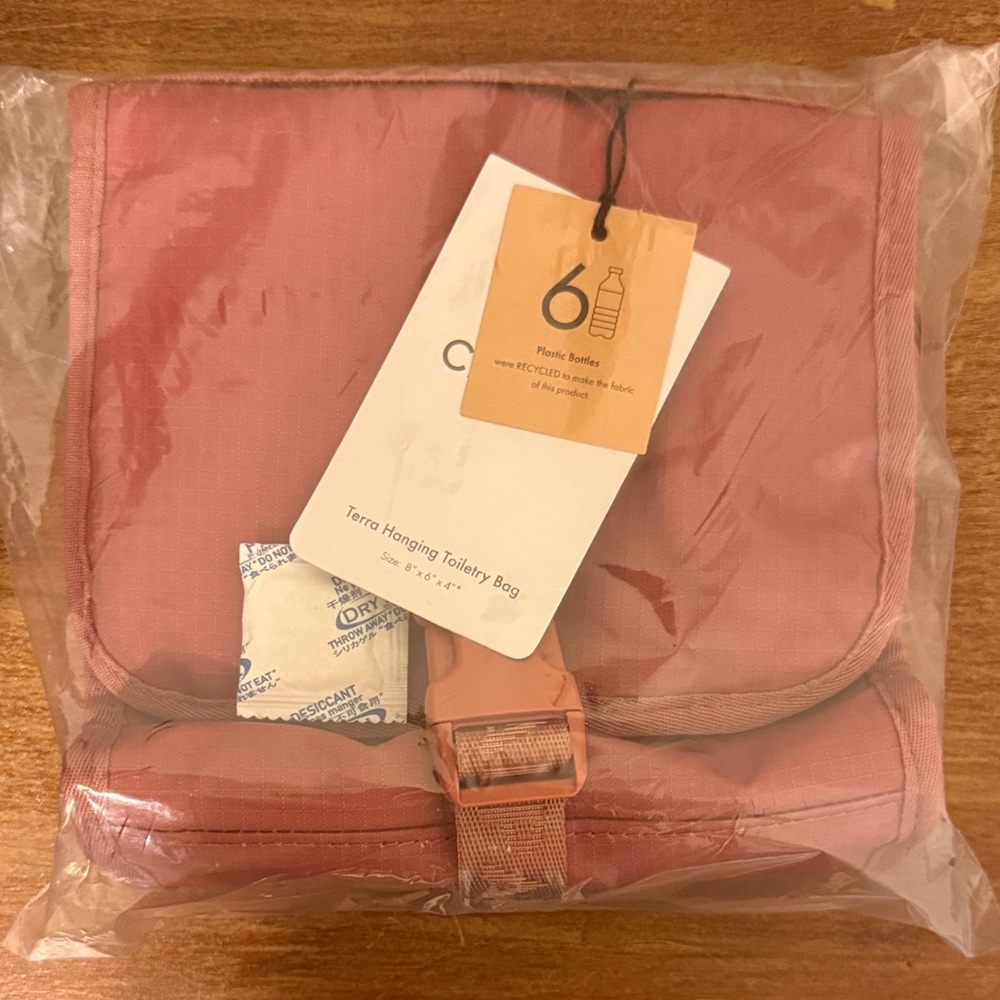 Calpak Terra Hanging Toiletry Bag in Pink